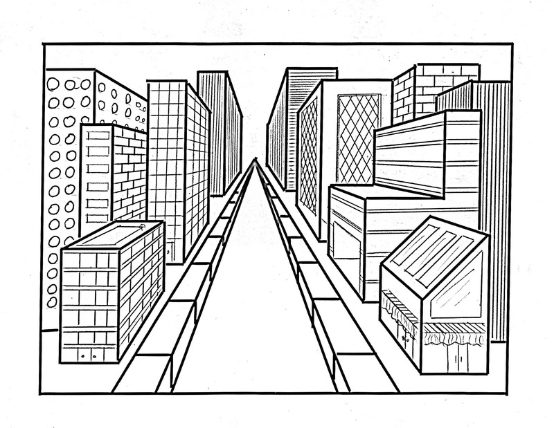 800x619 City In One Point Perspective Art News