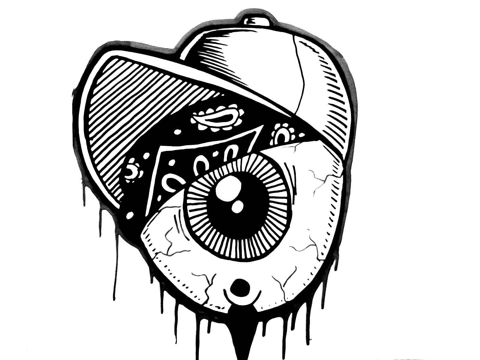 1600x1200 Graffiti Eyes Drawings How To Draw A One Eye Gangsta Character
