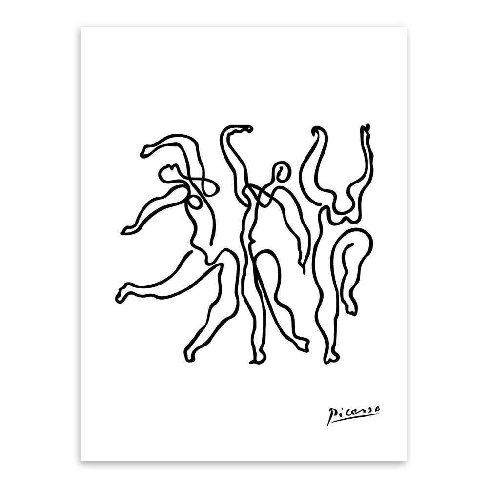1000x1000 Modern Picasso Minimalist Abstract Line Drawing Canvas Art