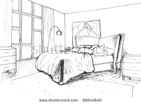 450x333 Bedroom Drawing One Point Perspective Piercingfreund.club
