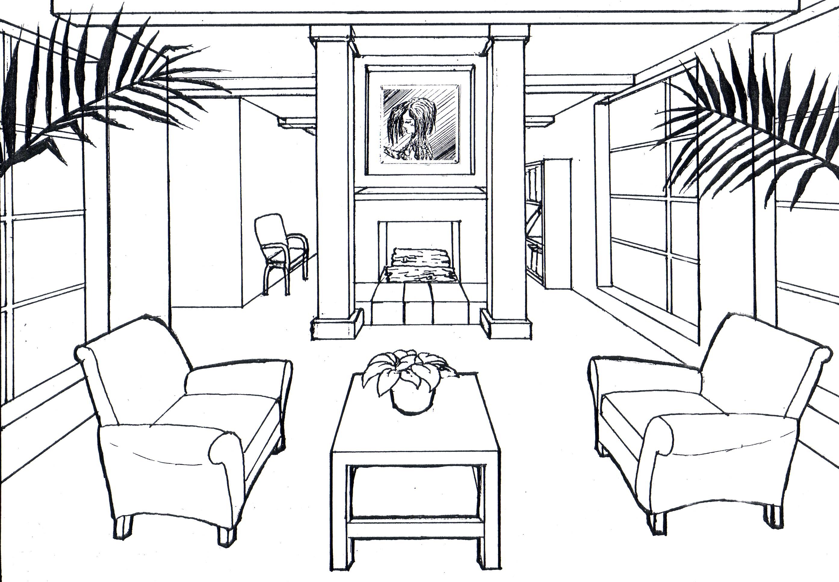 2788x1936 One Point Perspective Sofa