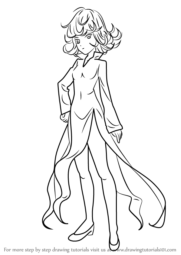 598x844 Learn How To Draw Tornado Of Terror From One Punch Man (One Punch