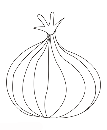 360x440 Onion Coloring Pages