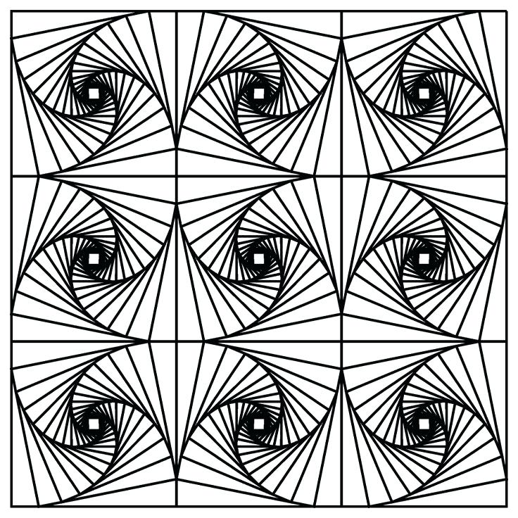 736x736 Op Art Coloring Pages