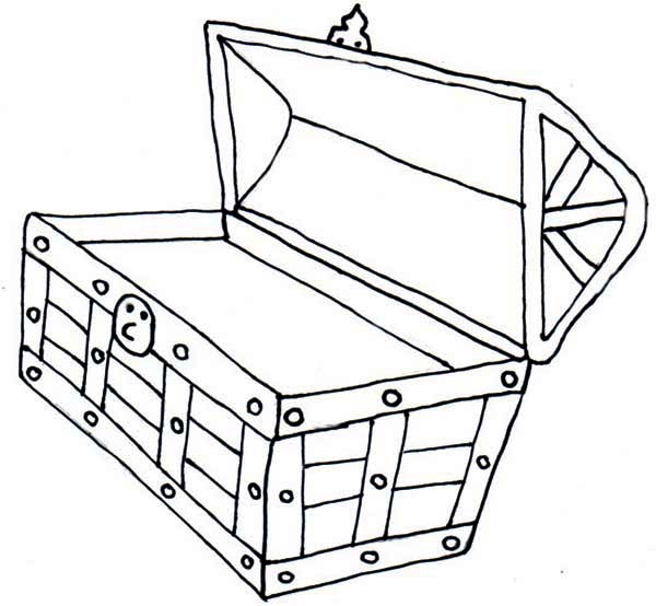 600x554 Open Treasure Chest Coloring Page Kiddos! Treasure