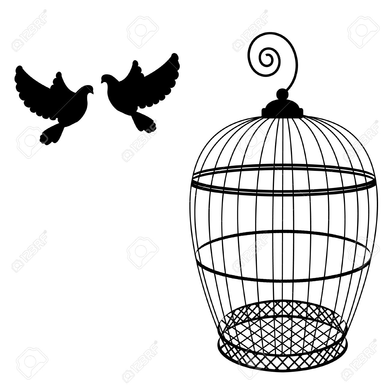 1300x1300 Bird And Cage