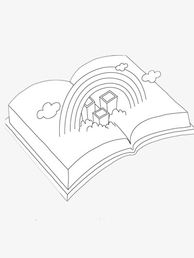 400x533 Stick Figure Book, Ppt Element, Cartoon, Open Book Png Image