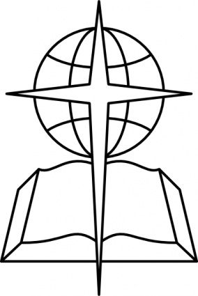 284x425 Outline Cross Open Book Bible Religious Southern Convention