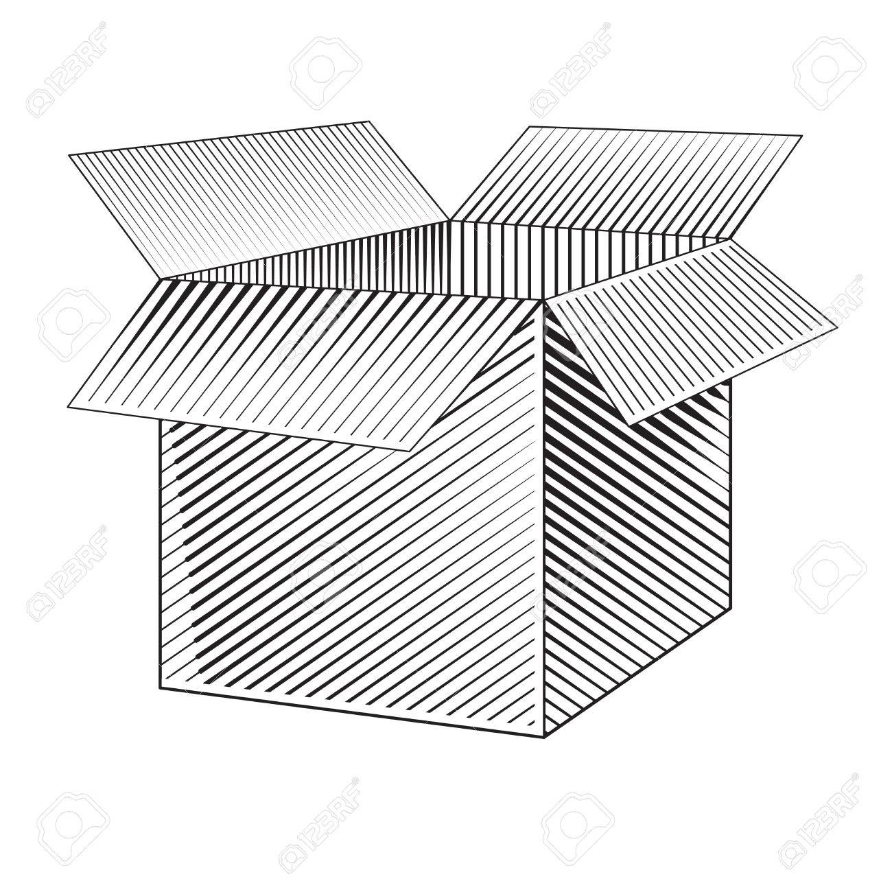1300x1300 Box. Vector Web. Vector Blank Box. Box Packaging. Empty Cardboard