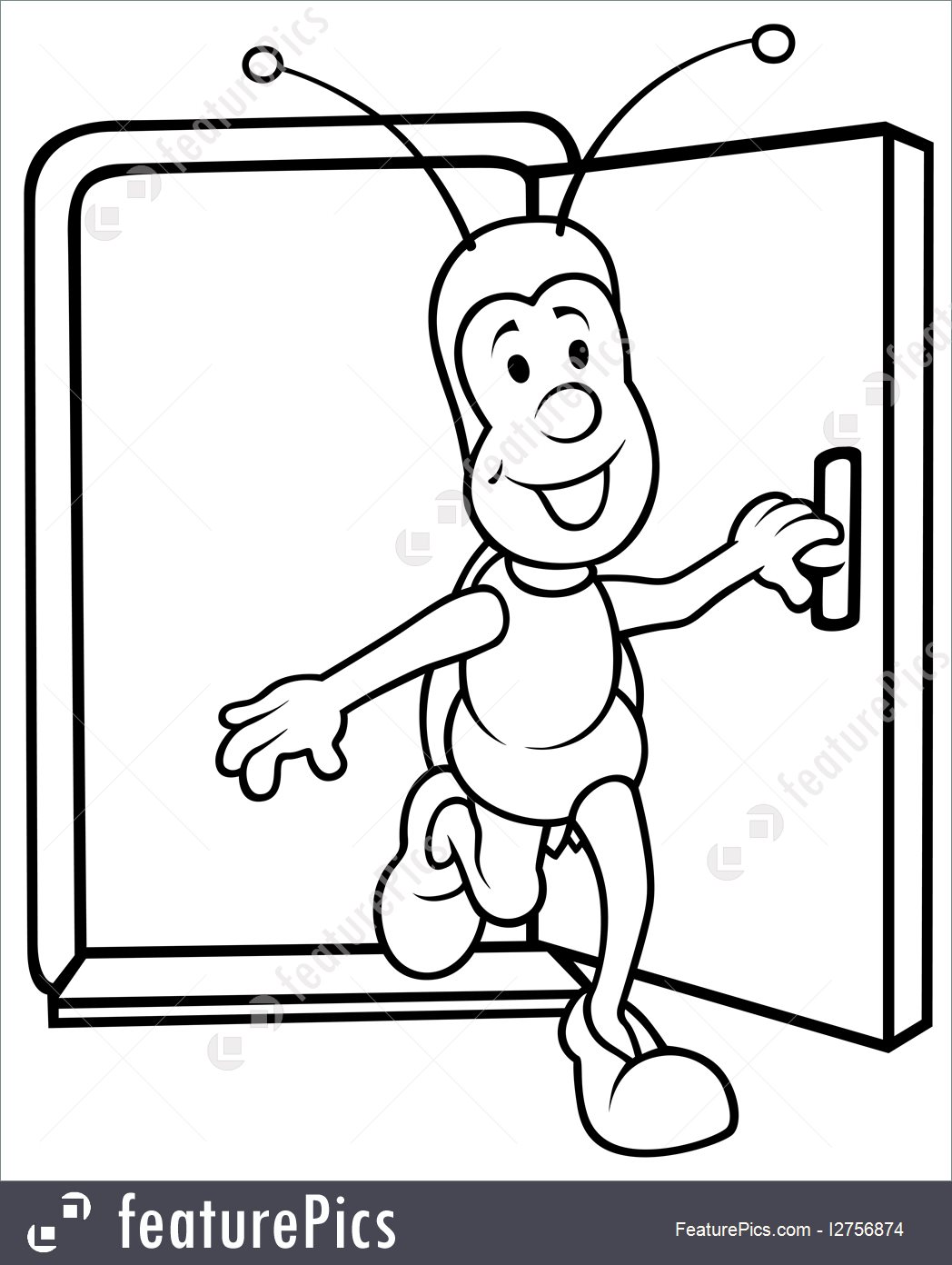1048x1392 Bug And Open Door Illustration