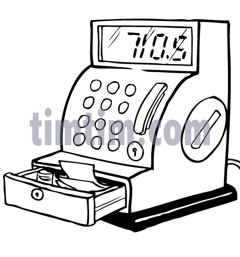 479x513 Free Drawing Of Cashregister Bw From The Category Computers