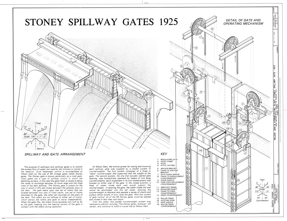 995x768 Filestoney Spillway Gates 1925