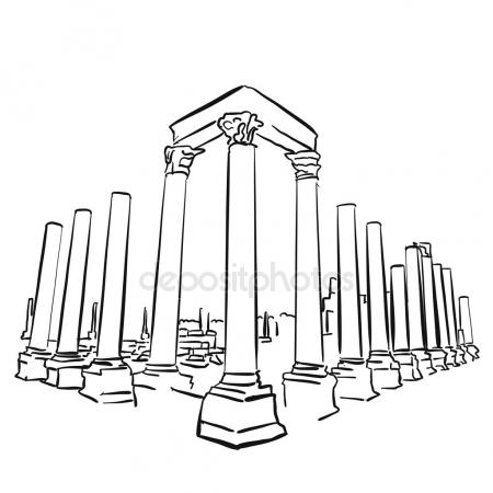 450x450 Hadrian's Gate In Old City Of Antalya, Turkey. Stock Vector