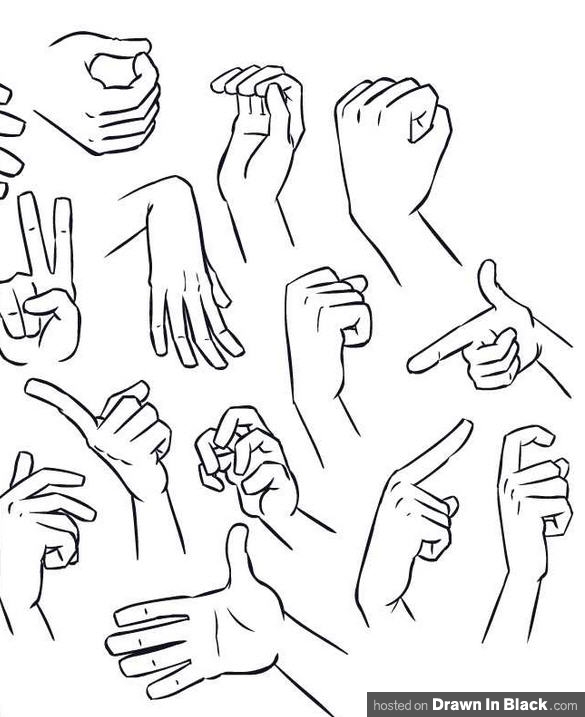 585x717 How To Draw Hands 35 Tutorials, How To'S, Step By Steps, Videos