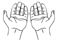 200x147 Open Hand Raised, Togo Flag Painted Stock Photos