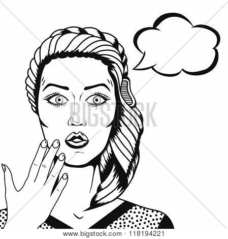 449x470 Vector Pop Art Surprised Woman Vector Amp Photo Bigstock