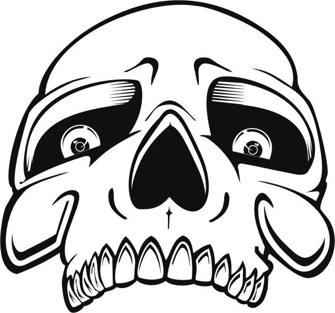 684x640 Skull Stencils