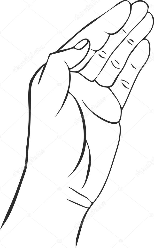 636x1023 Hands With Open Palm Stock Vector Cat Arch Angel