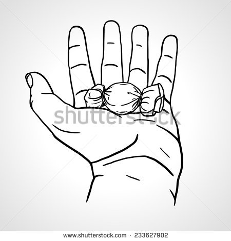 450x470 Drawn Finger Open Hand
