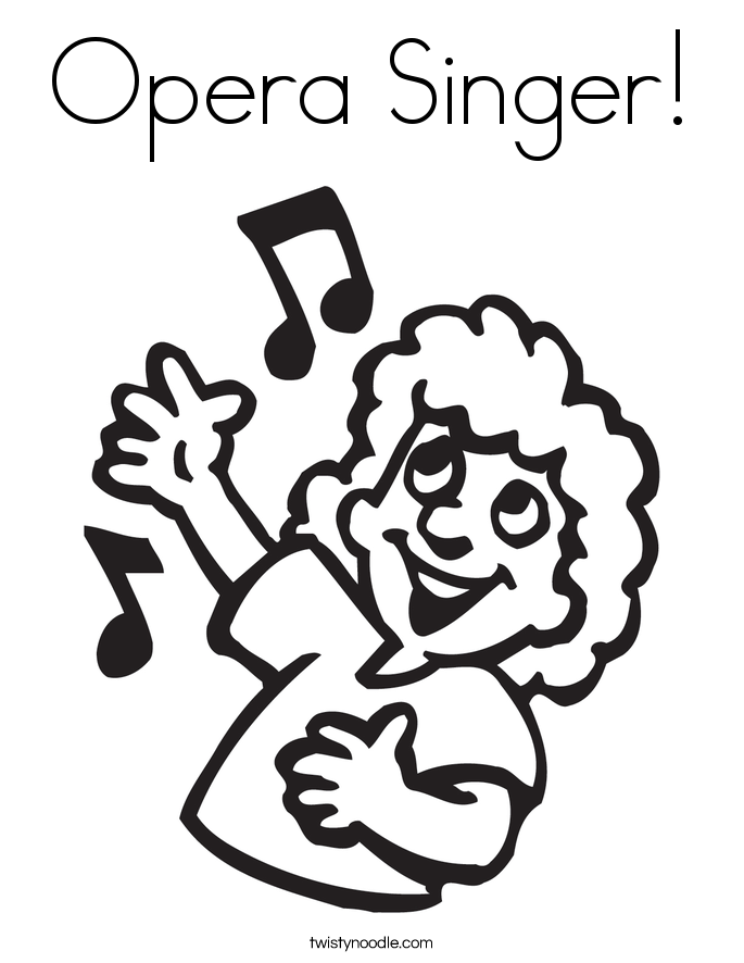 685x886 Opera Singer Coloring Page