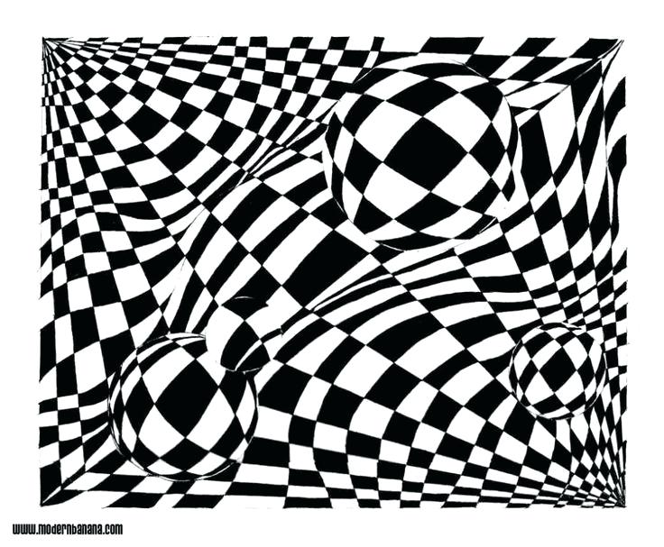 736x607 Illusions Coloring Pages Optical Illusion Coloring Pages Free