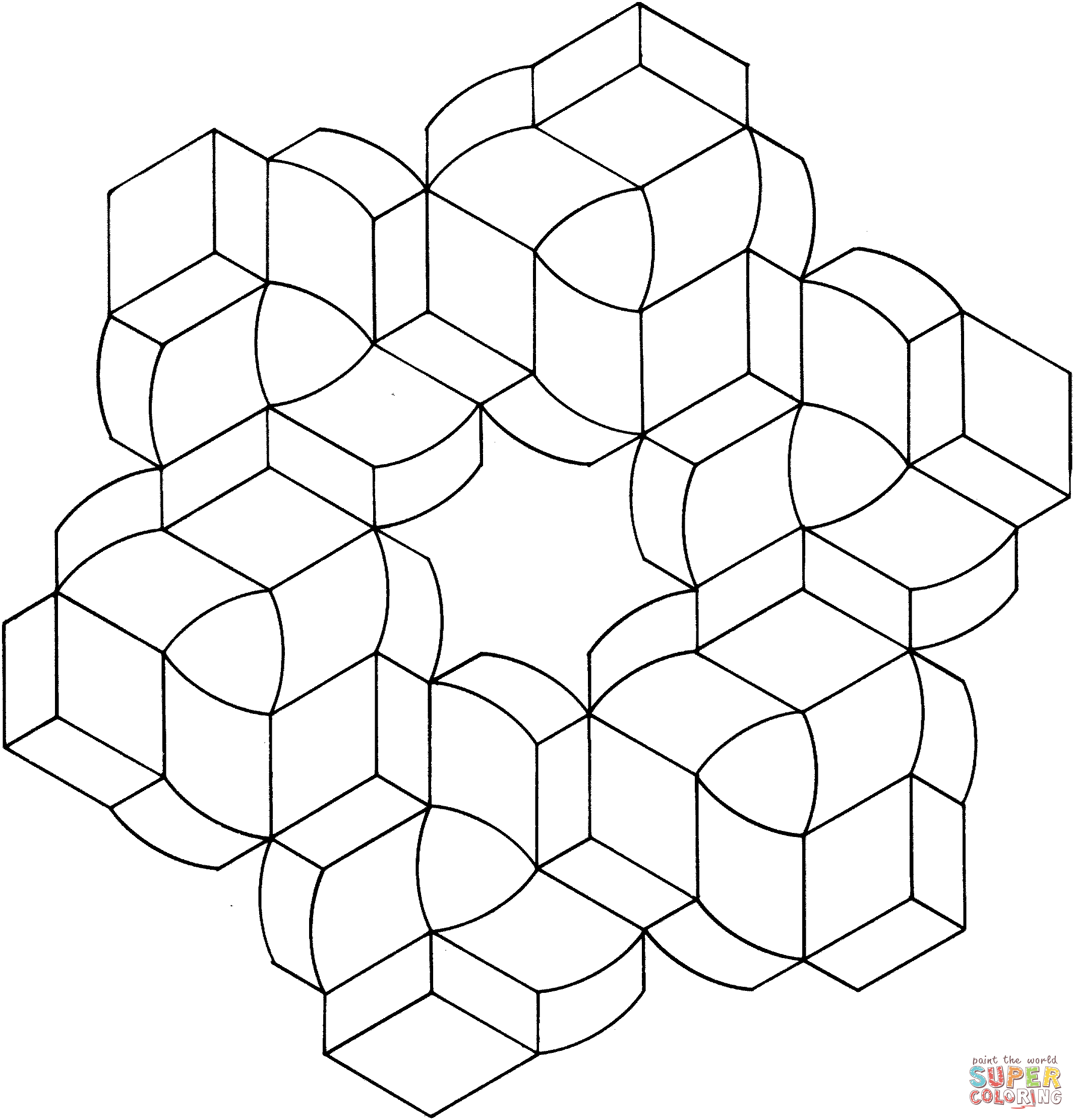 2130x2220 Optical Illusion 20 Coloring Page Free Printable Coloring Pages