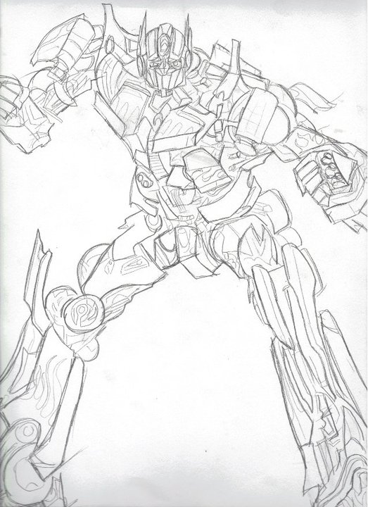 523x720 Optimus Prime Lineart By Supercarxs