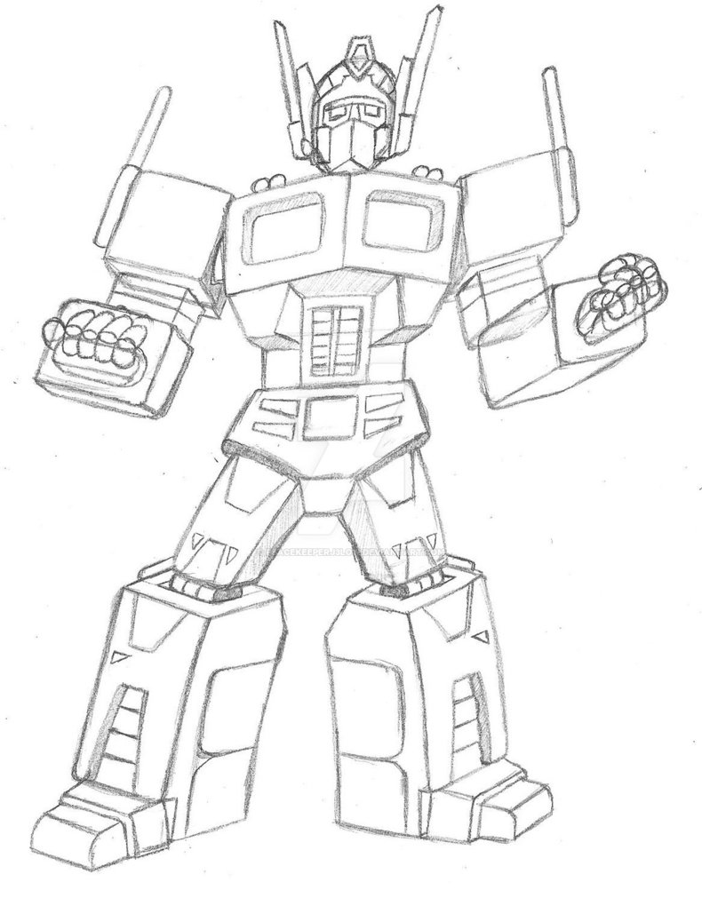 790x1011 Optimus Prime (Sketch) By Peacekeeperj3low
