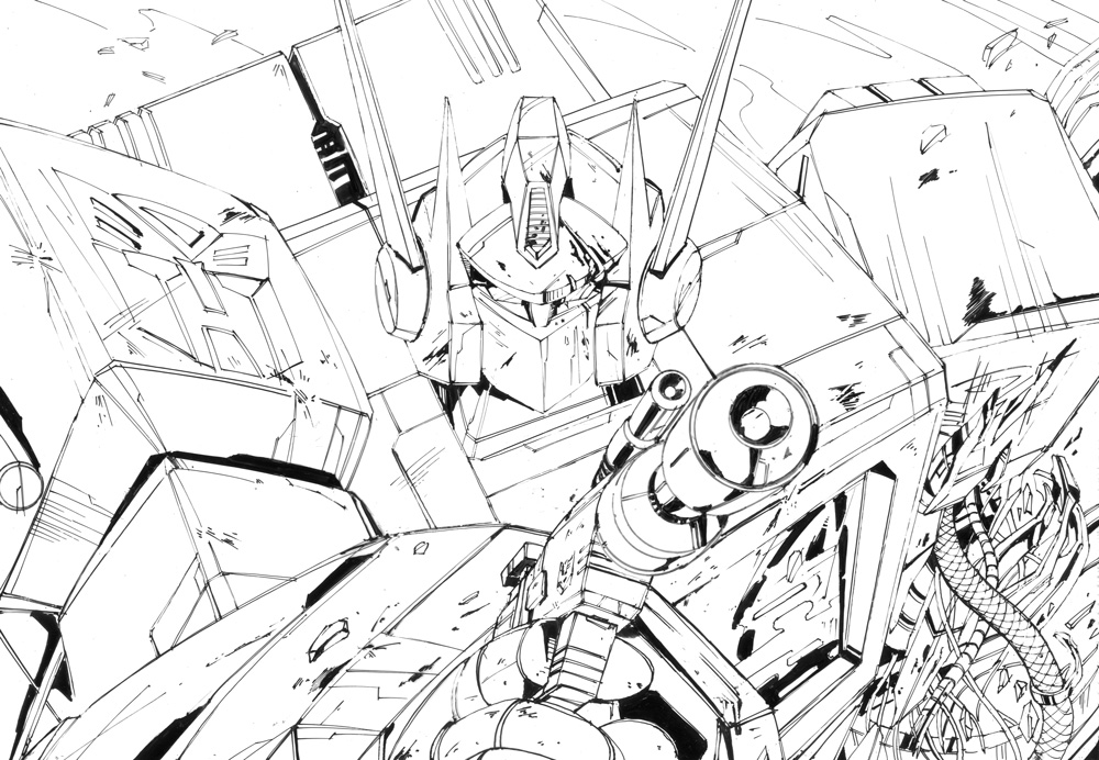 1000x692 G1 Optimus Prime And Megatron Ink By Marble V
