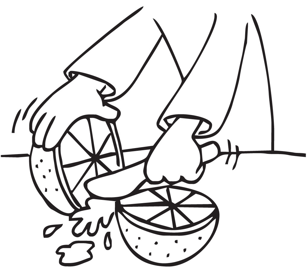 1018x917 Orange Being Cut Muck Out Productions