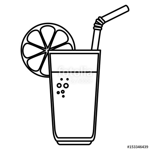 500x500 Orange Juice Fruit Glass Icon Vector Illustration Design Stock