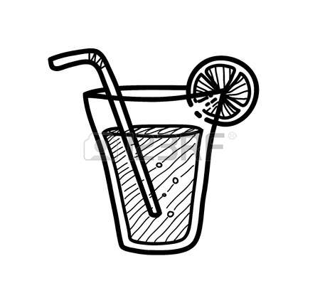 450x412 Orange Juice Clipart Black And White