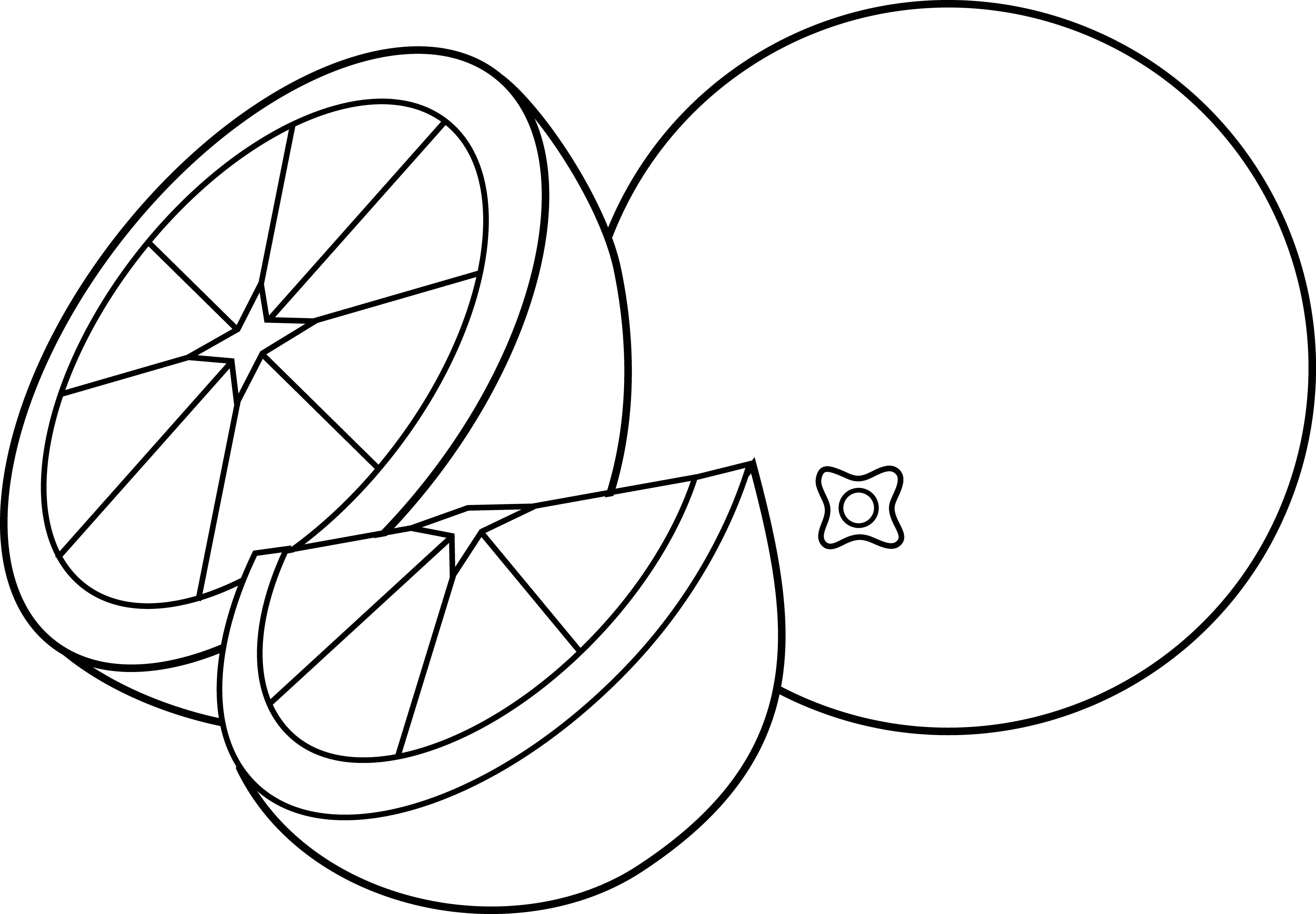 5841x4060 Luxury Of Half Orange Slice Clipart Black And White Letters Format