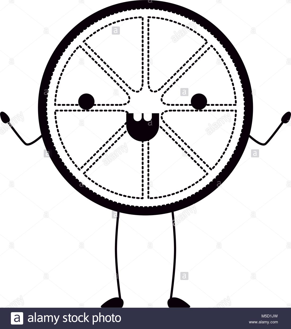 1231x1390 Orange Slice Fresh And Citrus Fruit Kawaii Character Stock Vector