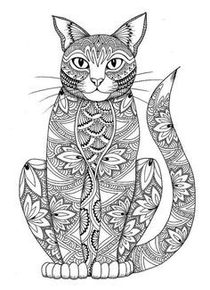 236x325 Drawing Zentangle Cat For Coloring Page, Shirt Design Effect, Logo