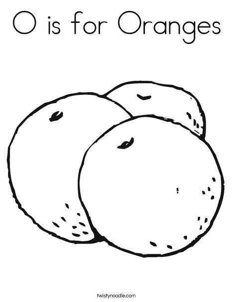 468x605 O Is For Oranges Coloring Page