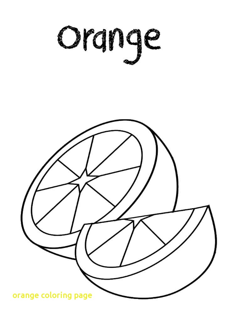 750x1000 Orange Coloring Page With Oranges Coloring Pages