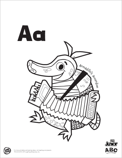 405x524 A Free Printable Abc Animal Orchestra Coloring Book To Keep