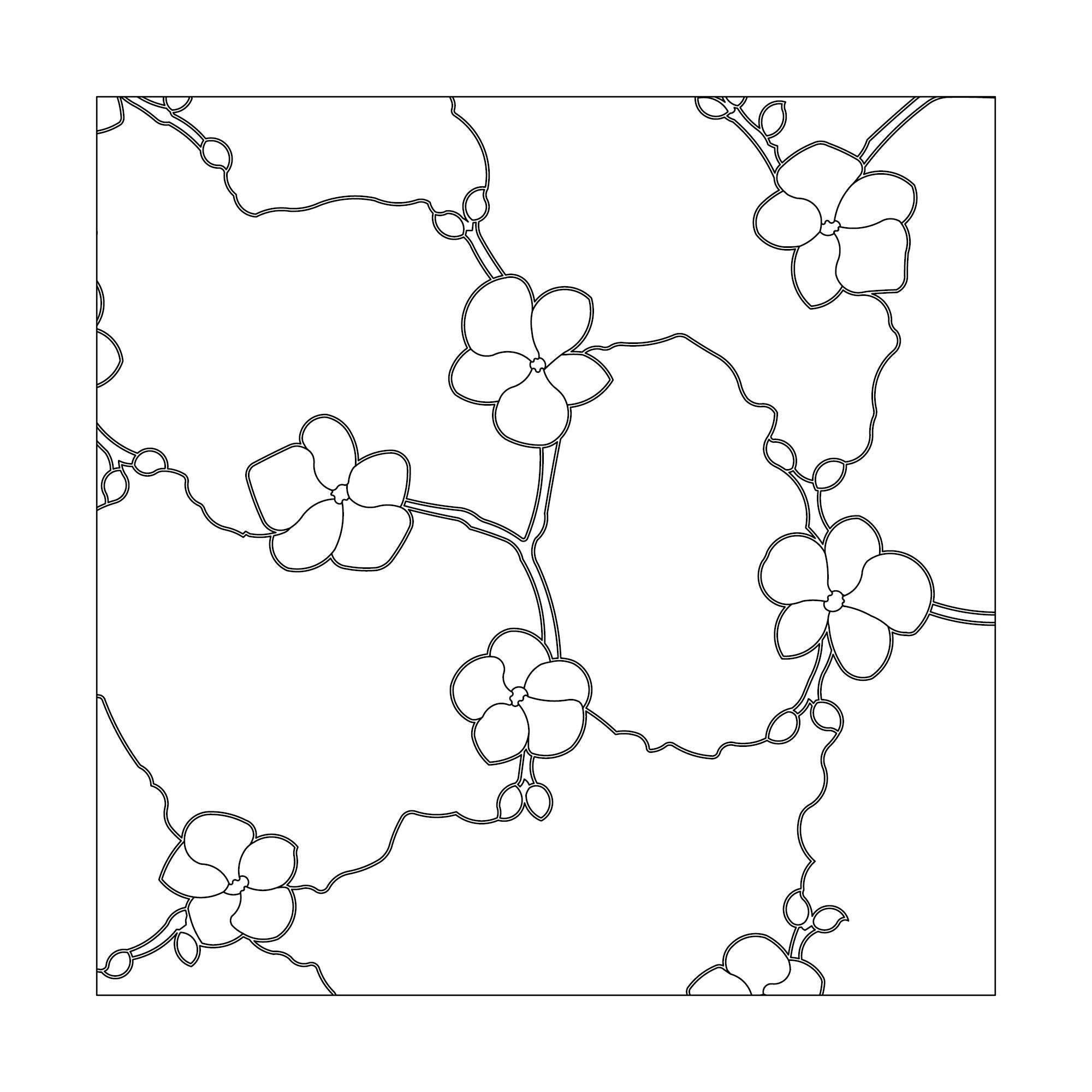 2000x2000 Orchid Dimensional Bianco Carrara Artistic Tile