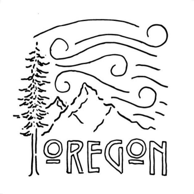 629x629 Oregon Drawing, Minus All The Other Stuff