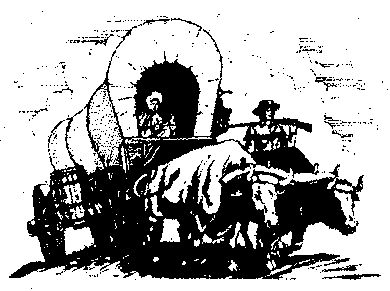 390x291 Oregon Trail Original On Covered Wagon, Western Theme