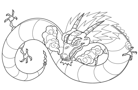 480x314 Oriental Dragon Coloring Page Free Printable Coloring Pages