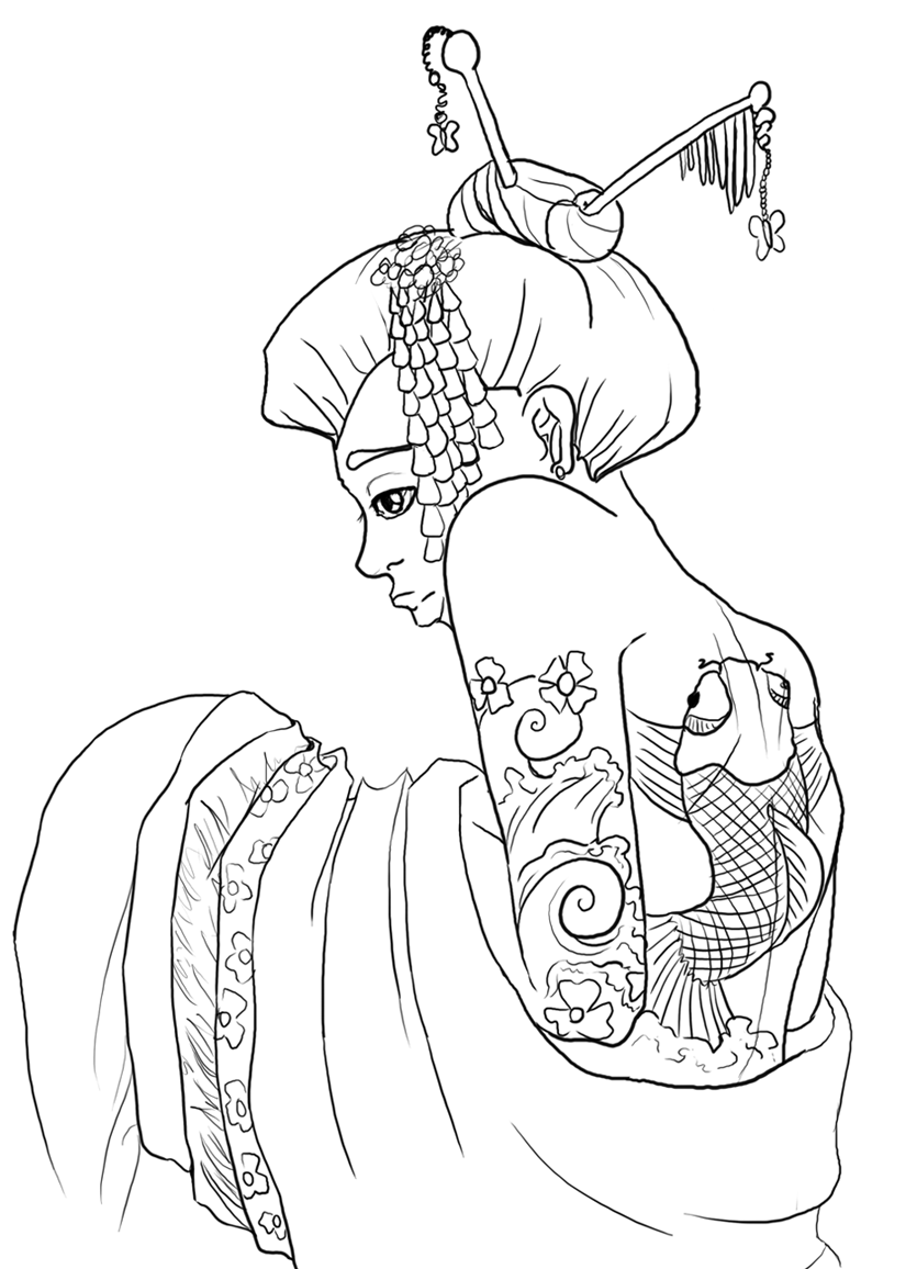 835x1156 Oriental Lineart By Nethingbutordinary