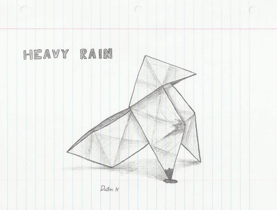 900x684 Heavy Rain Origami By Dustinkleesh