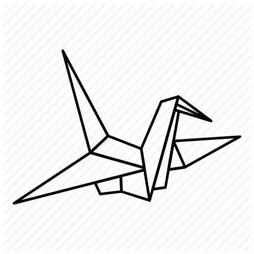 512x512 Bird, Dove, Fly, Line, Origami, Outline, Paper Icon Icon Search