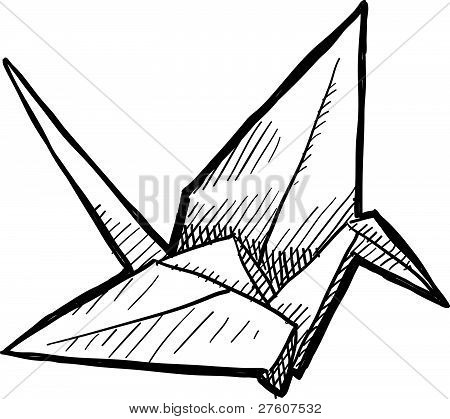 450x419 Tsuru Origami Crane Illustration Dopo Il Temporale