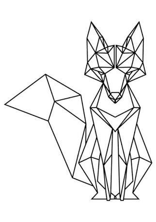 322x456 Image Result For Simple Geometric Raccoon Drawing Tattoos