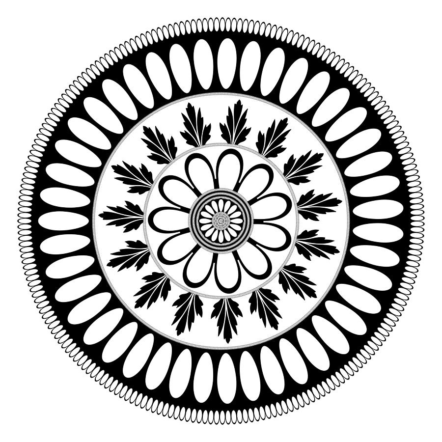 900x900 Botanical Ornament Drawing By Frank Tschakert