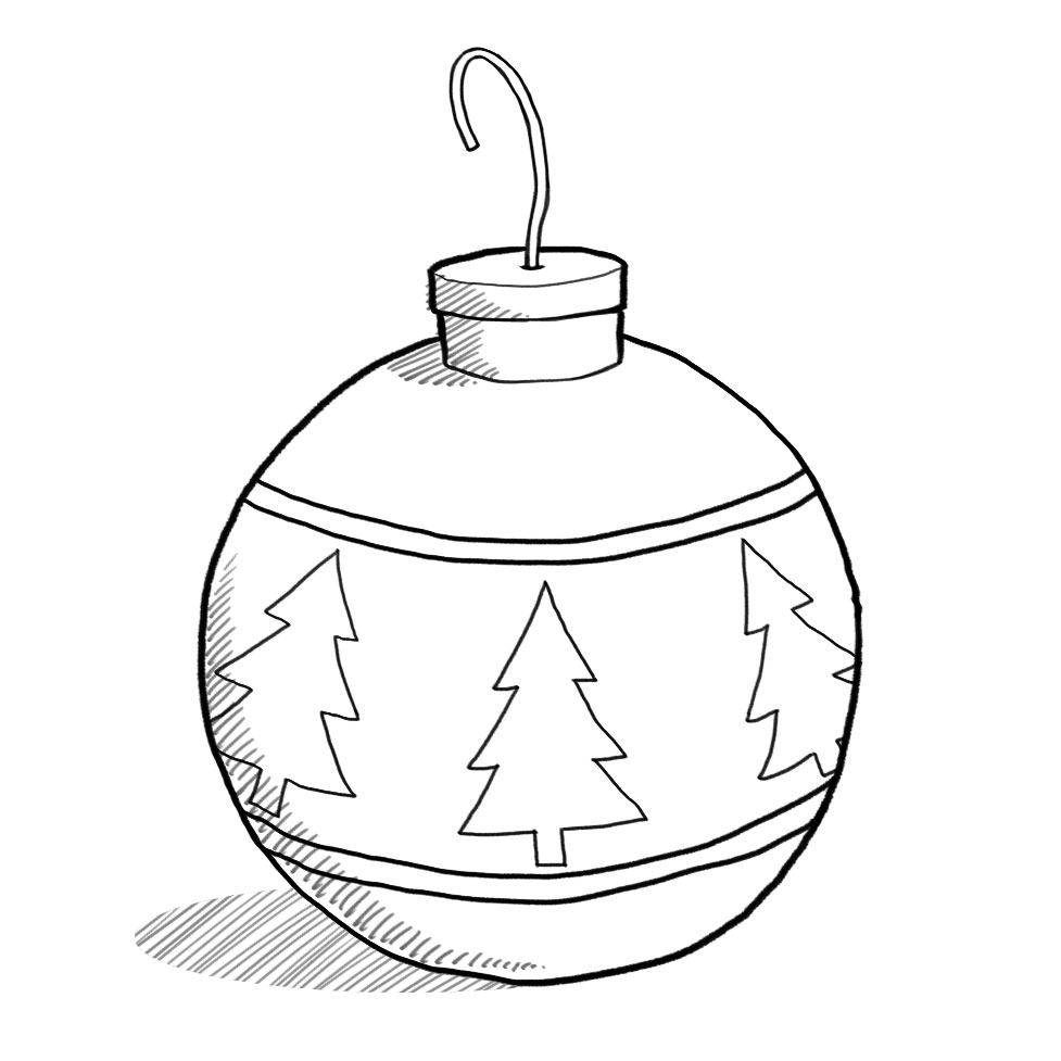 977x977 Christmas Ornaments Drawings Fun For Christmas