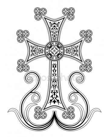 361x450 Ornate Cross Vector Stock Vector Vectorfreak